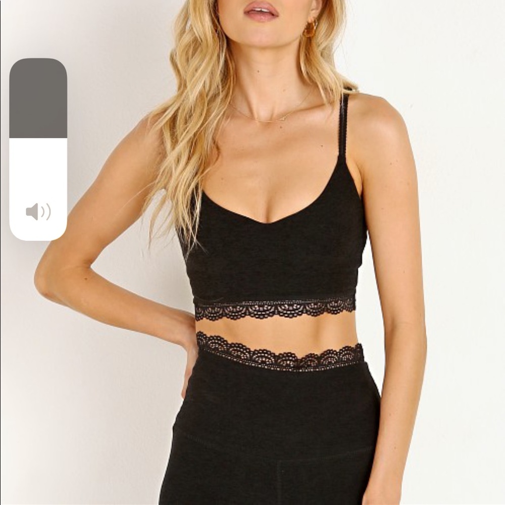 Beyond yoga lace spacedye leggings bra top set